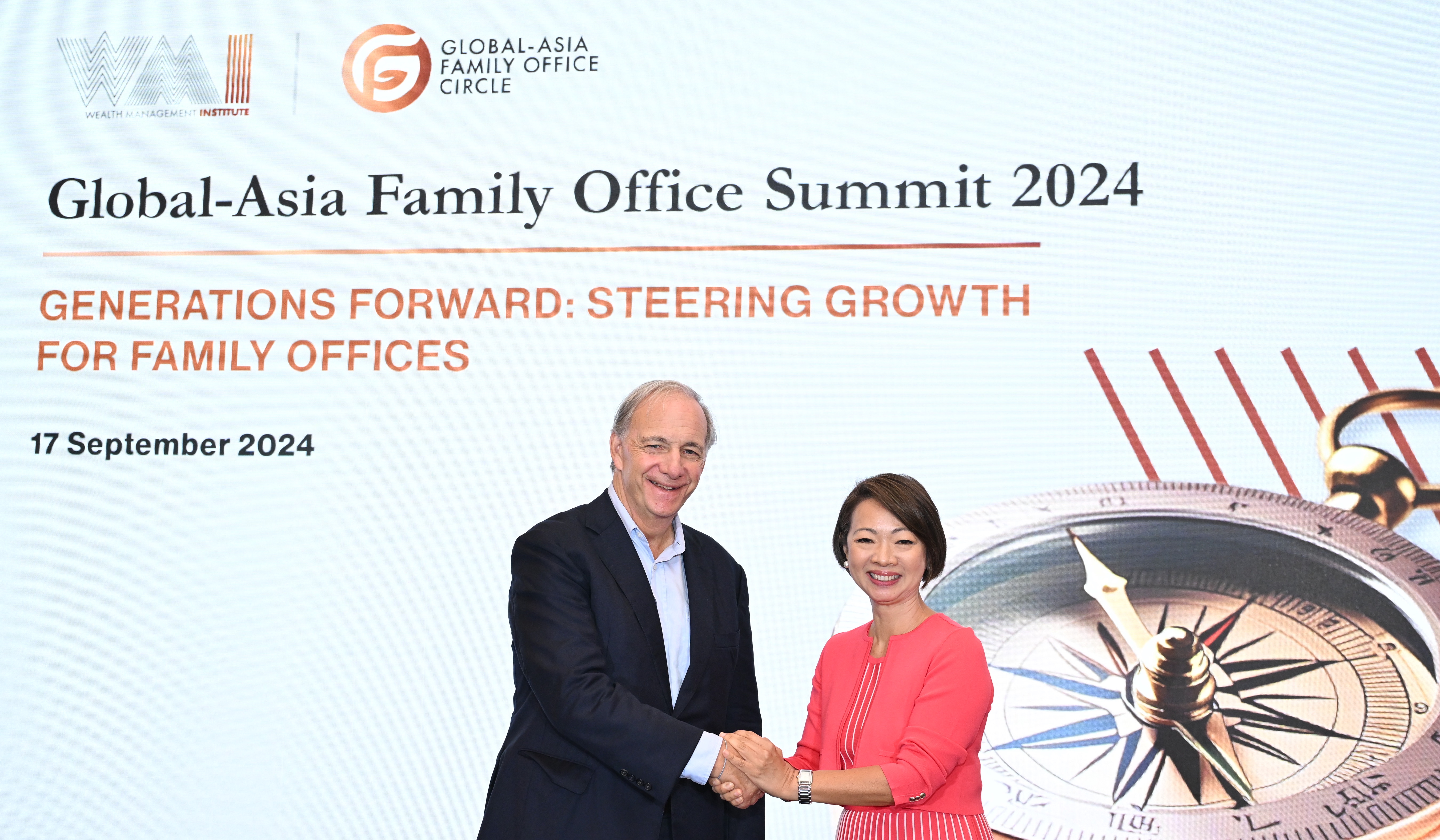 Ray Dalio and Foo Mee Har at the Global-Asia Family Office (GFO) Summit