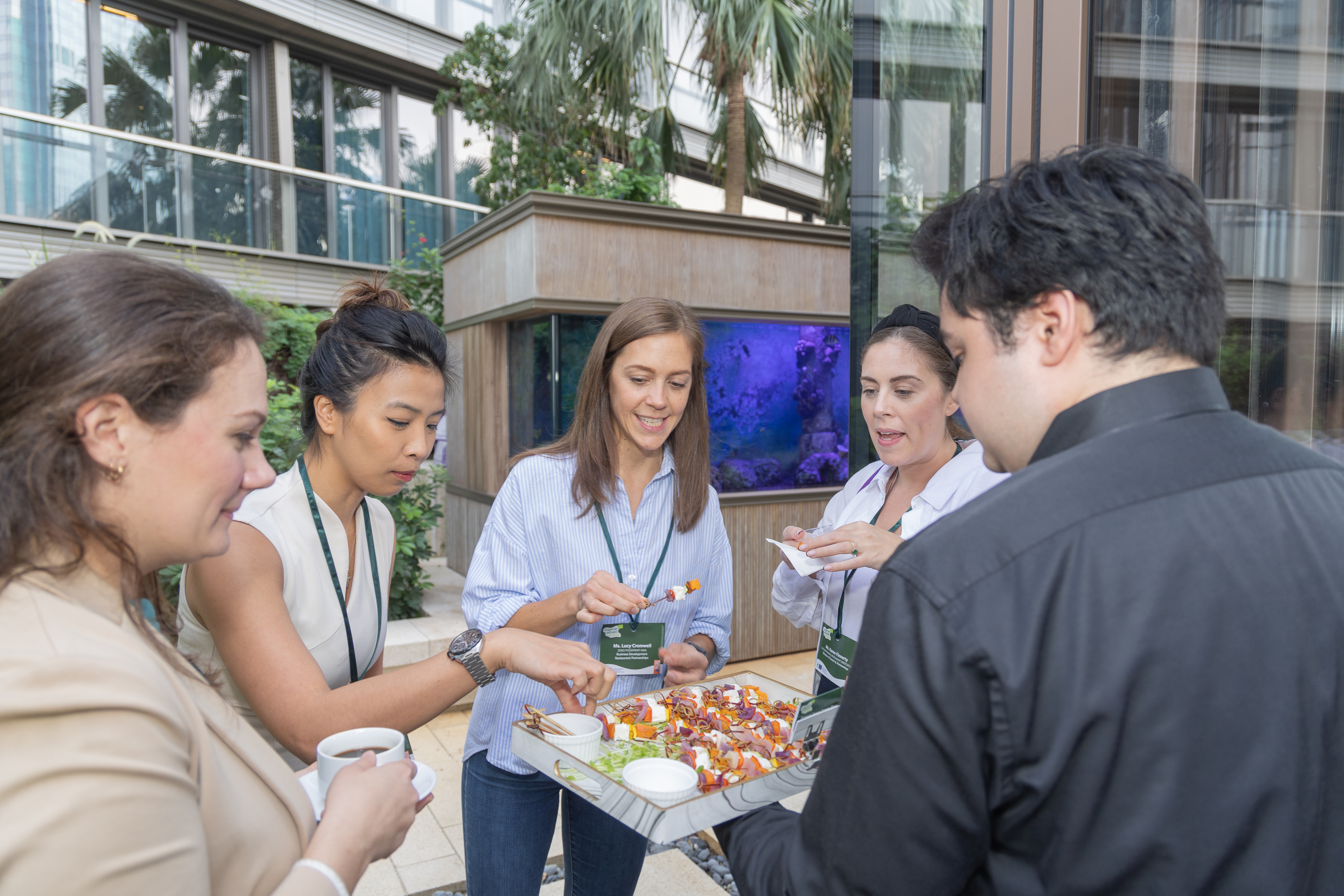 Guests got a chance to enjoy some EU organic canapes during the event.