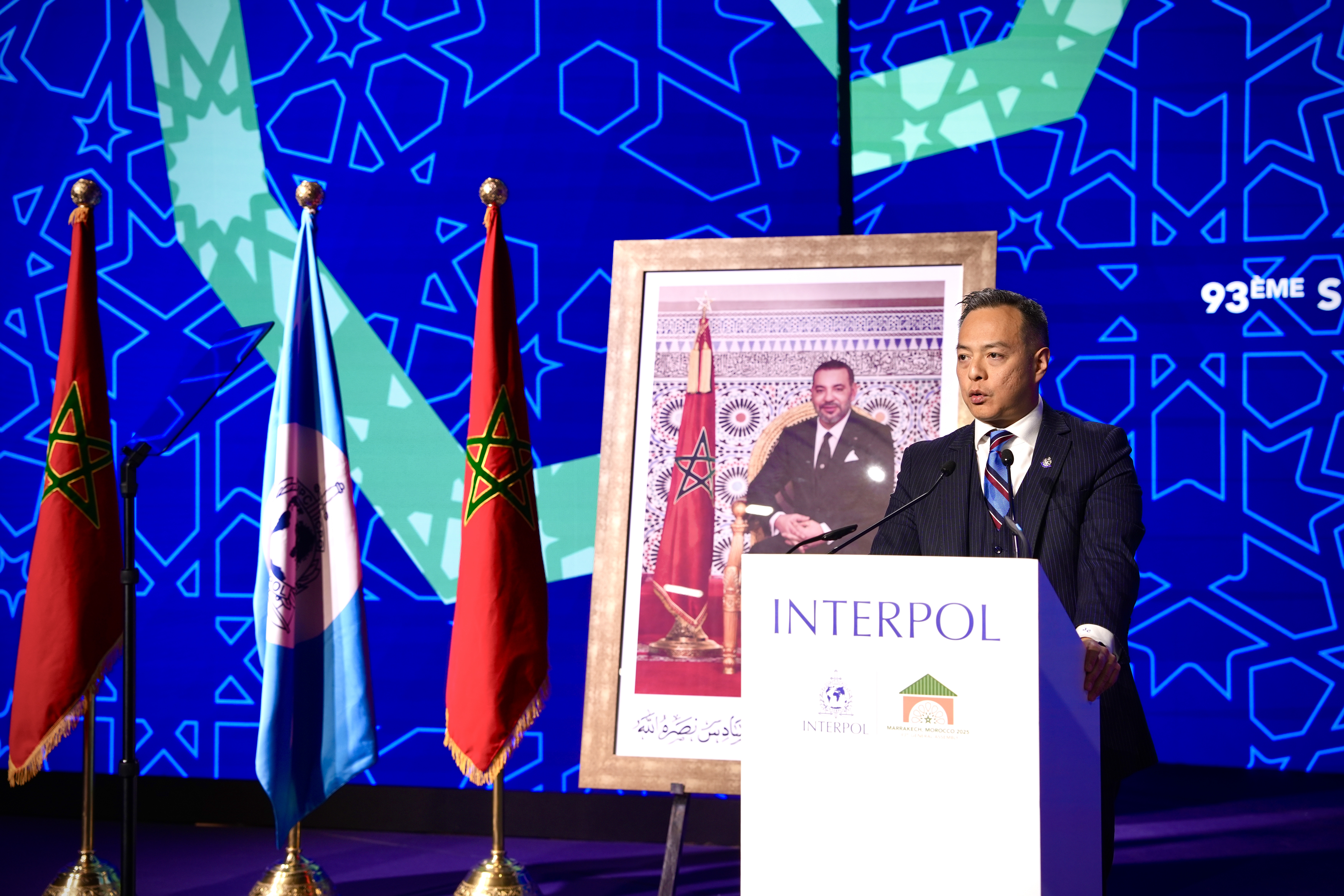 Mr Chow leads the Hong Kong delegation as part of the national delegation to attend the 93rd INTERPOL General Assembly in Morocco