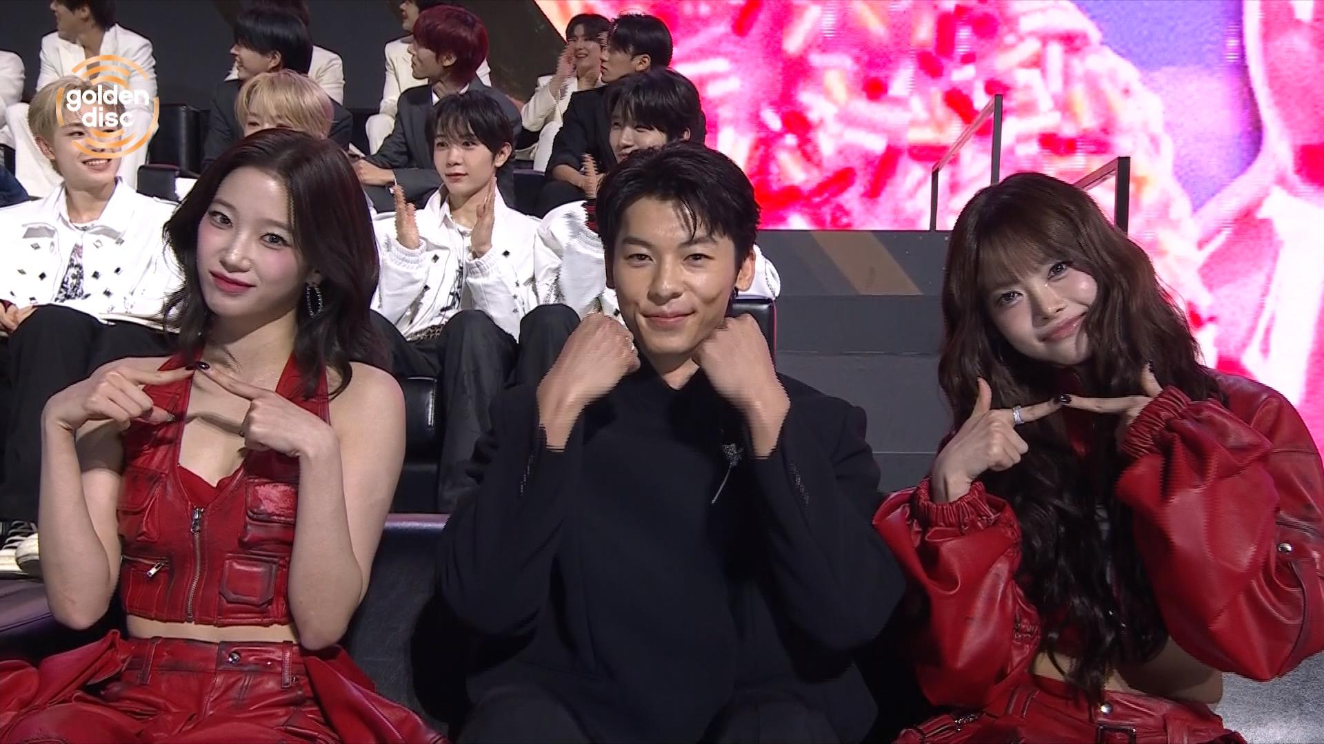 Actor Greg Hsu and LE SSERAFIM taking on the "OVERDRIVE" challenge（HLL ／ Super Dome／TVBS）